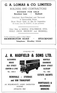 Lomas and Hadfield advertisements