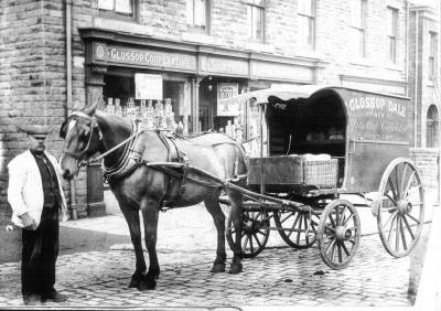 Co-op cart outside Pikes Lane Branch