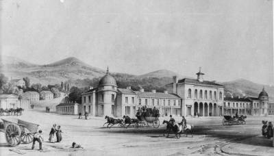 The original design for the Town Hall complex