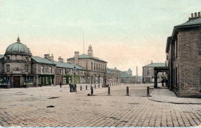 The Corner Shop and Town Hall complex when Bradbury was in business