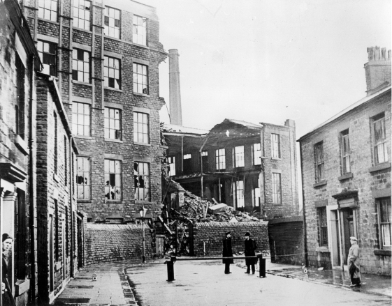 Shepley Mill following the collapse