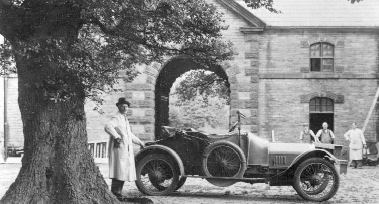 Glossop Hall stable block October 1927