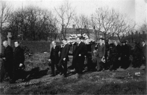 The funeral of Tommy Wood