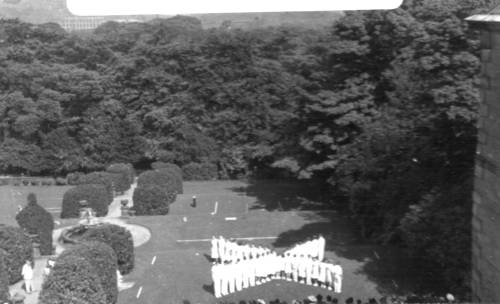 Figure marching on the terrace, 1938