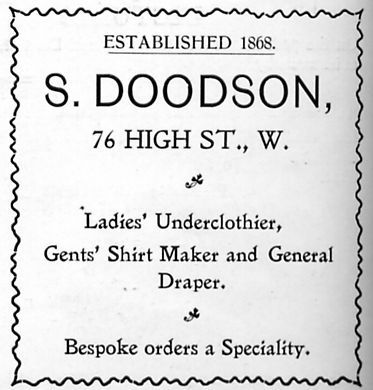 Advertisement for Sarah Doodson 1901